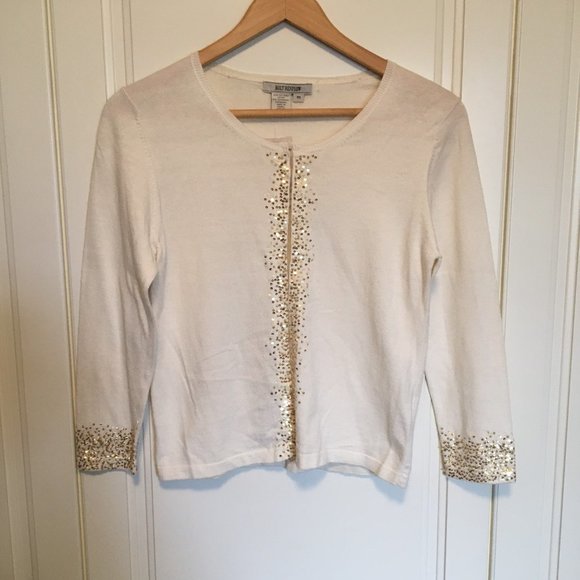 Holt Renfrew Cashmere Embellished Cardigan - Picture 1 of 7